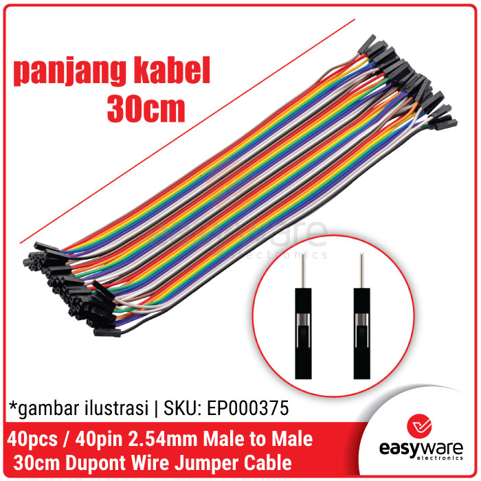 Kabel Jumper Male Female Cable Dupont 30cm isi 40pcs 2.54mm - Gambar 4