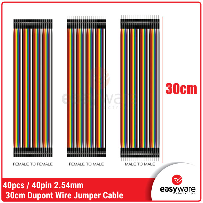 Kabel Jumper Male Female Cable Dupont 30cm isi 40pcs 2.54mm
