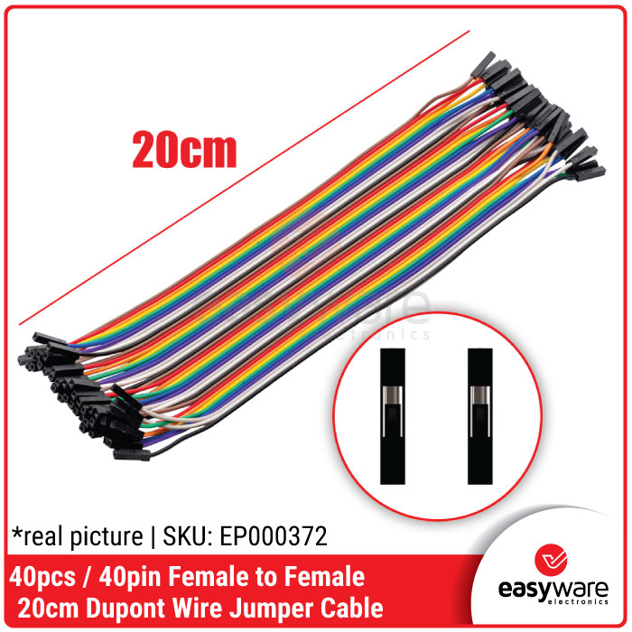 Kabel Jumper Male Female Cable Dupont 20cm isi 40pcs 2.54mm - Gambar 2