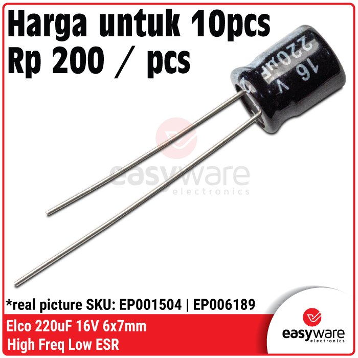 10x Elco High Frequency Low ESR Elco 100uF/50V/63V 220uF/16V/25V/35V Elektrolit Kapasitor - Image 2