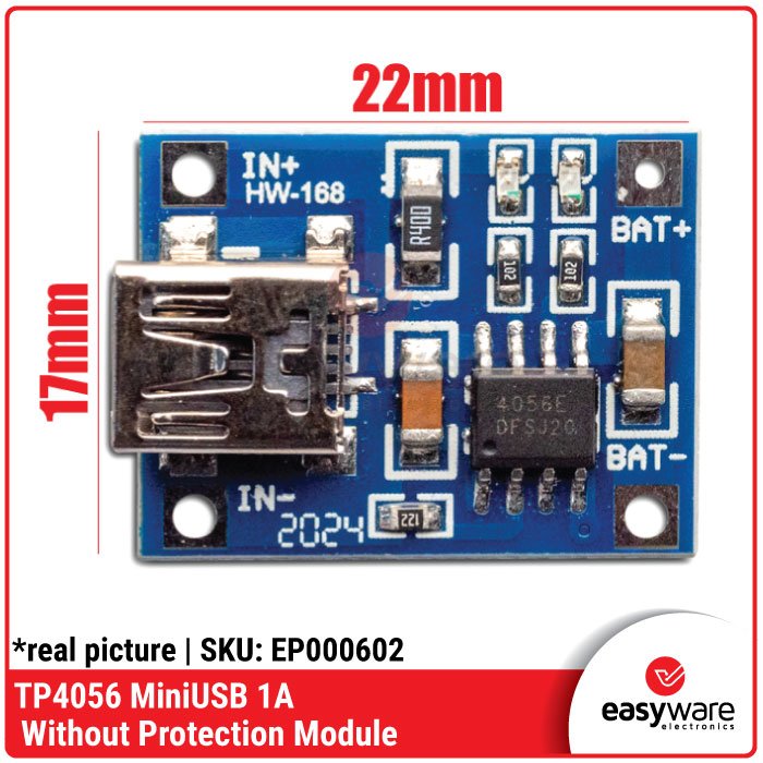 TP4056 5V 1A Battery Charging Board Type C Micro USB Mini USB With & Without Current Protection - Image 4