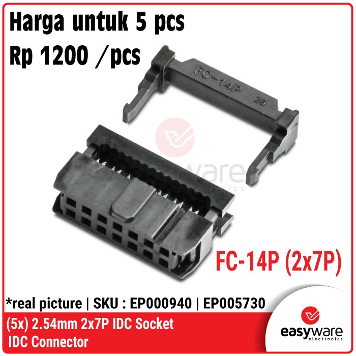 5pcs 2.54mm IDC SOCKET 6P 8P 10P 12P 14P 16P 20P SOCKET FEMALE IDC 2×3 2×4 2×5 2×6 2×7 2×8 2×10 FC-10P FC-16P SOKET IDC CONNECTOR - Image 7