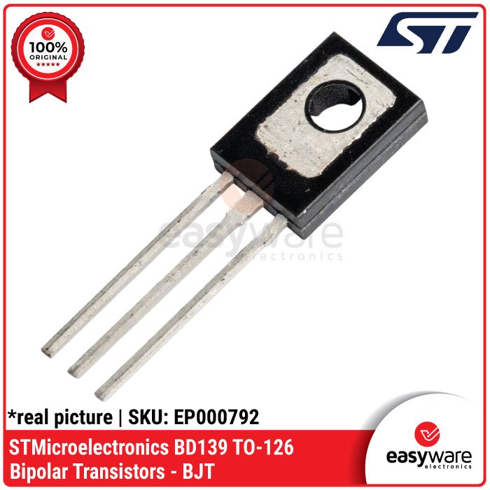 Transistor BD139 NPN TO-126 Original ST – Transistor Power Driver & Amplifier 80V - Image 3