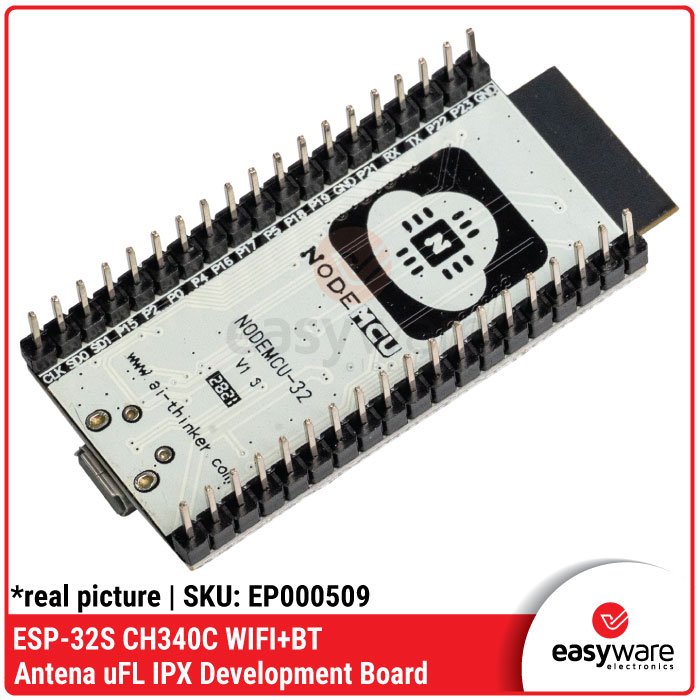 Modul ESP32S WiFi BLE CH340C – Board Development dengan Konektor Antena Eksternal uFL/IPX - Image 3