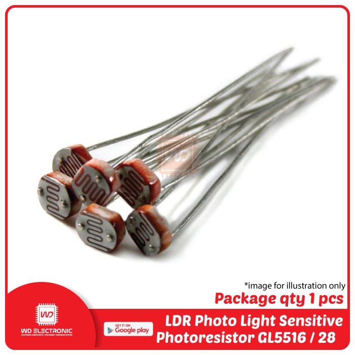 LDR 5mm GL5516 LDR GL5528 LDR Photo Resistors for Arduino - Gambar 3
