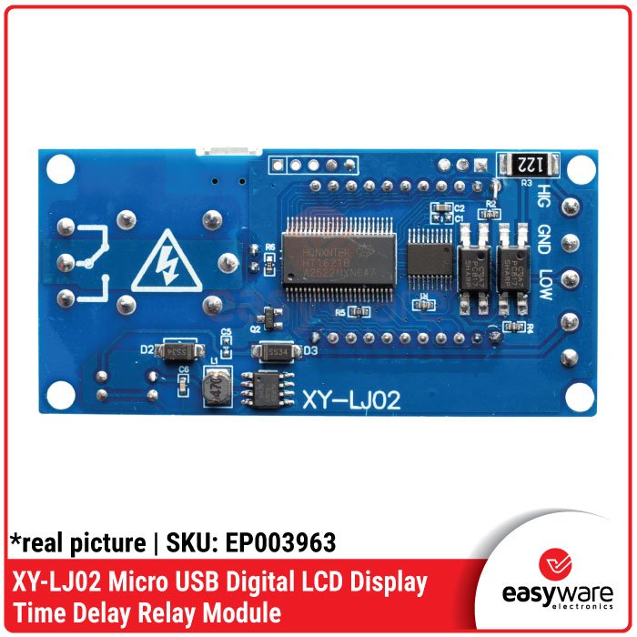 XY-LJ02 Digital LCD Display Time Delay Relay Module 6V-30V – Timer Presisi Micro USB - Image 3