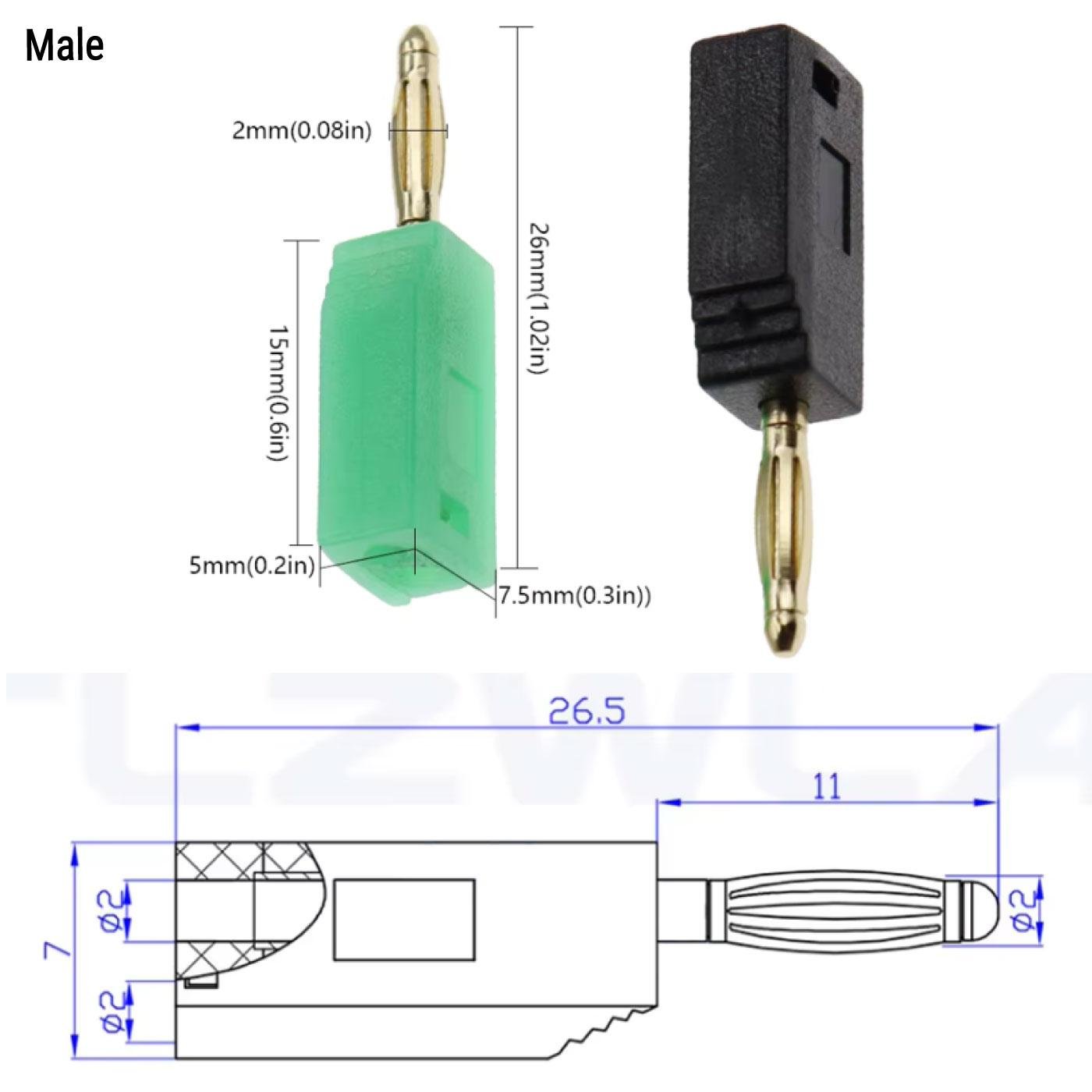2mm Jack Banana Plug Gold Plating Socket Banana 2 mm Socket Binding Post Banana Jek Banana Male Female - Image 2