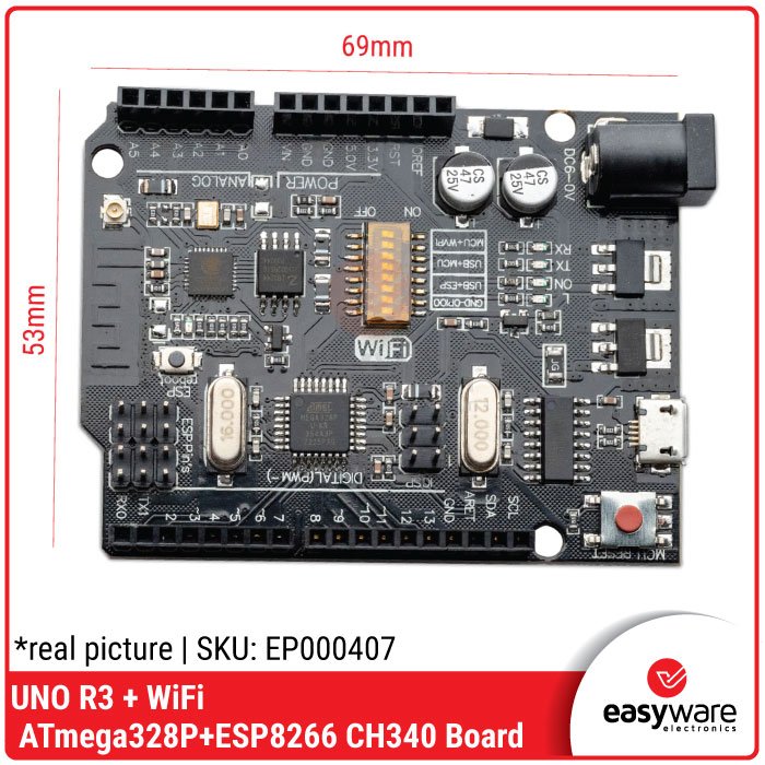 Arduino UNO R3 WiFi ESP8266: Power Mikrokontroler & Konektivitas Tanpa Batas - Image 3