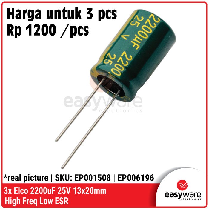3Pcs Elco High Frequency 100V 35V 25V Low ESR 100uF 1000uF 2200uF – Kapasitor Elektrolit Berbagai Varian - Image 4