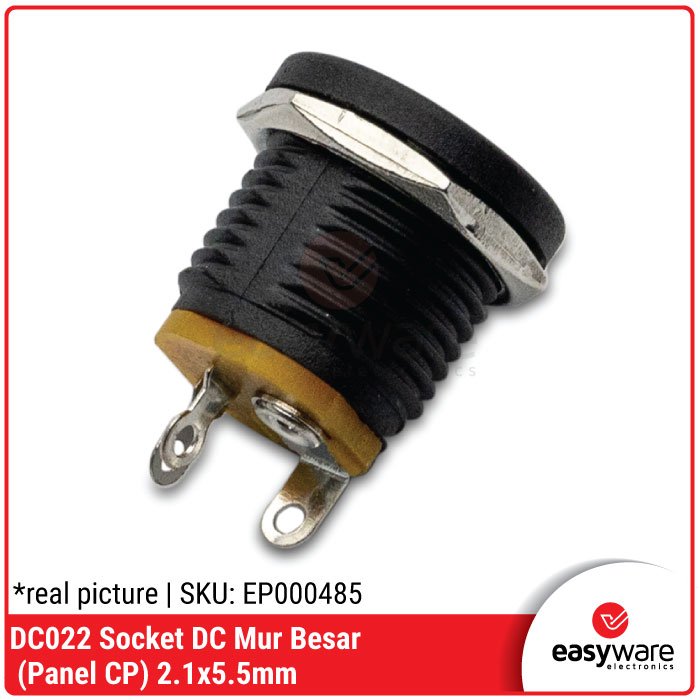 DC-022 Socket DC Mur Besar Panel CP 2.1×5.5mm Jack Power Supply Socket - Image 2