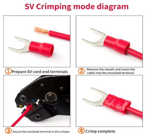 20x Fork Terminal SV-1.25-3 (Skun Y) – Konektor Kabel M3 Warna Merah, Biru, Kuning, Hijau, Hitam - Image 4