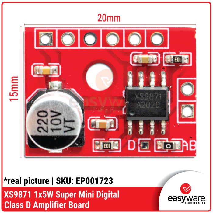 XS9871 Super Mini Digital Class D Amplifier Board – Modul Amplifier Mono 5W 3V-5V - Image 2