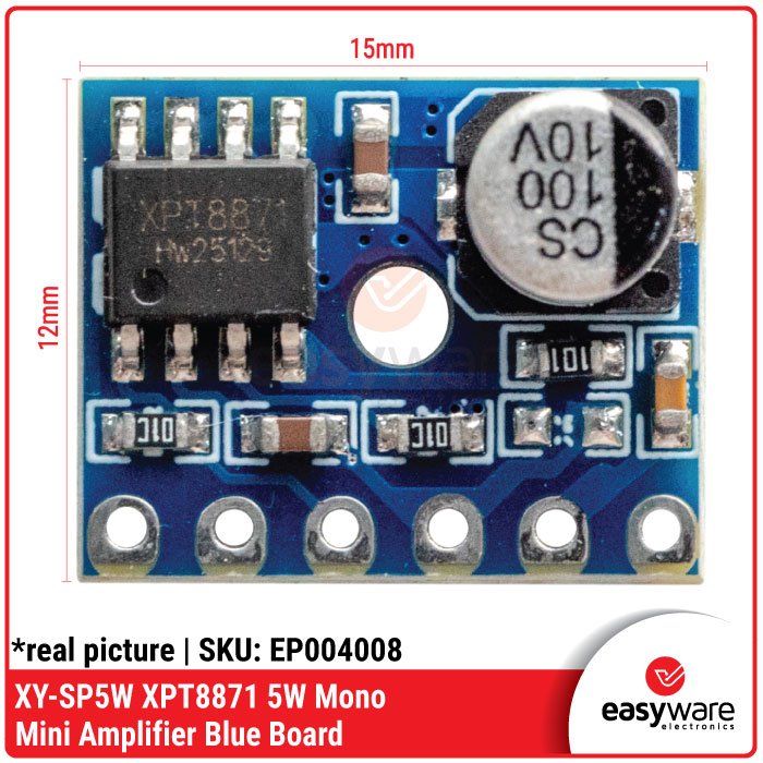 XY-SP5W XPT8871 XPT 8871 5W Mono Mini Audio Amplifier Board Class AB Blue PCB Speaker Module - Image 2