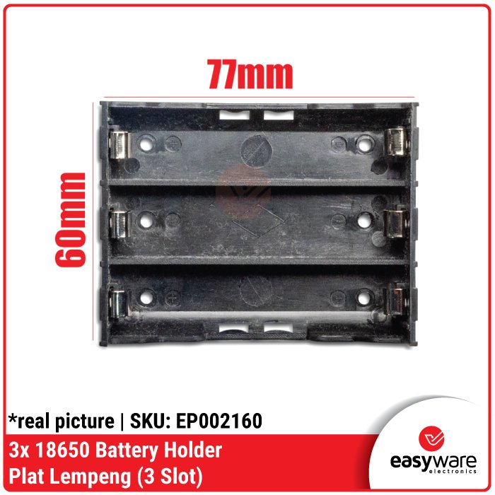 18650 Battery Holder plat 1 Slot 2 Slot 3 Slot 4 Slot With Wire Dudukan Baterai Plat Lempeng Kotak Baterai dengan kabel 18650 Li-ion - Image 10