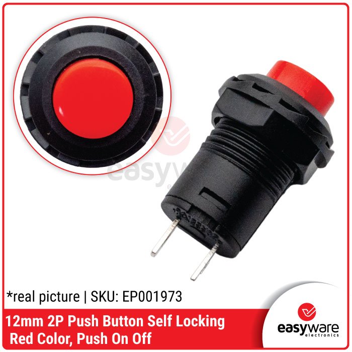 Push Button 12mm Self Lock Push On Tombol Saklar 12mm Switch On All Color - Image 7
