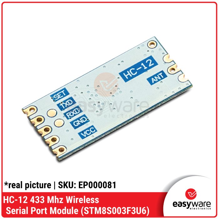 Modul HC-12 Wireless Serial Transceiver 433MHz STM8S003F3U6 – Original - Image 3