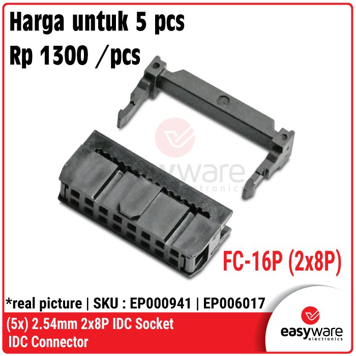 5pcs 2.54mm IDC SOCKET 6P 8P 10P 12P 14P 16P 20P SOCKET FEMALE IDC 2×3 2×4 2×5 2×6 2×7 2×8 2×10 FC-10P FC-16P SOKET IDC CONNECTOR - Image 6
