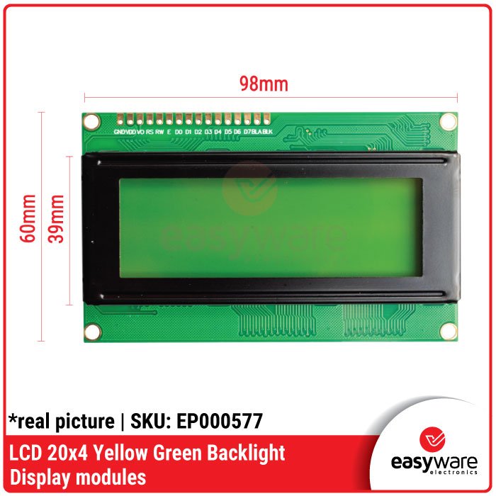 LCD 20×4 Yellow Green Backlight – Layar Karakter 2004 for Arduino ESP32 STM32 - Image 2