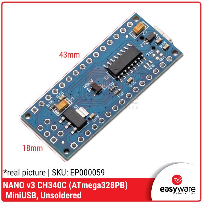 Arduino Nano V3 ATmega168 ATmega168P / ATmega328 ATmega328P ATmega328PB CH340 Mini USB Micro USB Type-C Compatible Arduino Development Board - Image 5