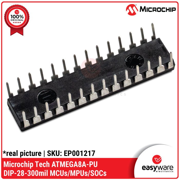 IC ATMEL ATMEGA8A PU DIP-28 Microchip – IC Mikrokontroler AVR ATMEGA8 Original - Image 3