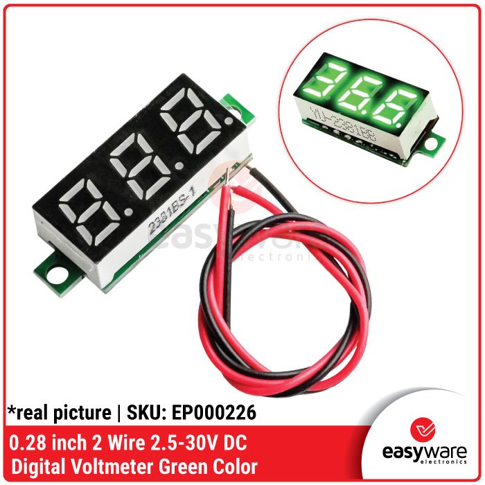 0.28 inch DC LED Digital Voltmeter 0-100V 3 Wire Voltmeter 2.5-30V 2 Wire Voltage Meter Auto Car Mobile Power Voltage Tester Detector 12V Red Green Blue - Image 4