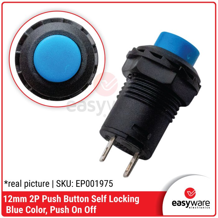 Push Button 12mm Self Lock Push On Tombol Saklar 12mm Switch On All Color - Image 5