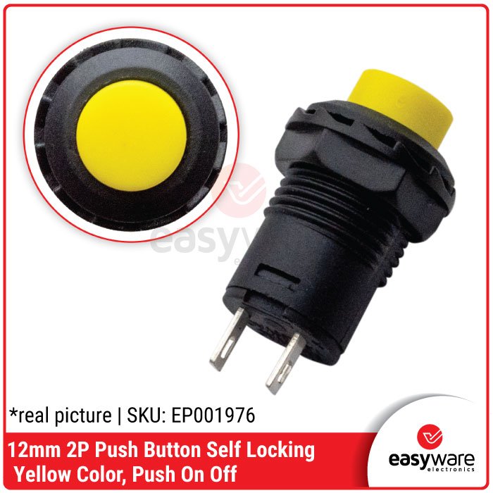 Push Button 12mm Self Lock Push On Tombol Saklar 12mm Switch On All Color - Image 4