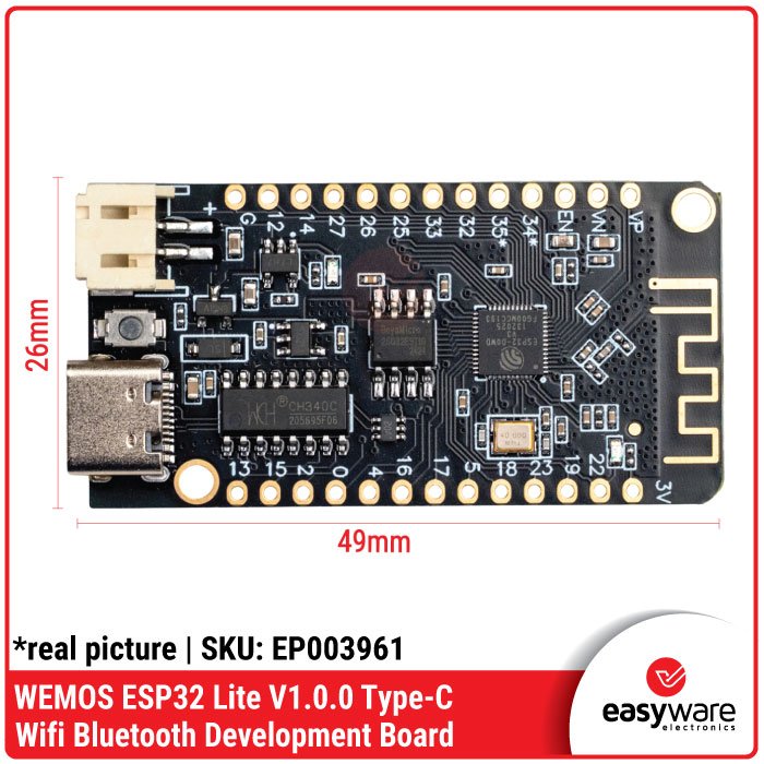 WEMOS ESP32 Lite V1.0.0 WiFi Bluetooth Development Board Type-C / Micro USB Modul ESP32 IoT - Image 3
