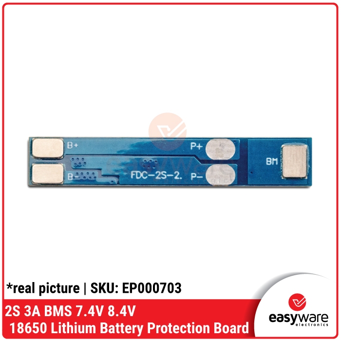 BMS 2S 3A Li-ion Lithium Battery 7.4V 8.4V 18650 Charger Protection Board Module - Gambar 3