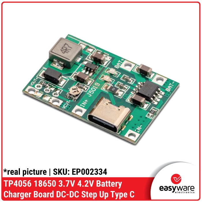 TP4056 Charger + Step Up Converter 18650 – Modul Power Bank DIY Micro USB / Type C - Image 4