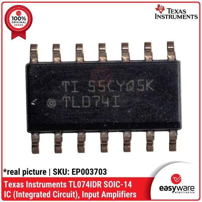 IC Amplifier TL074 – TL074CDR (0-70°C) & TL074IDR (-40-85°C), Quad Op-Amp JFET SMD – Texas Instruments - Image 5