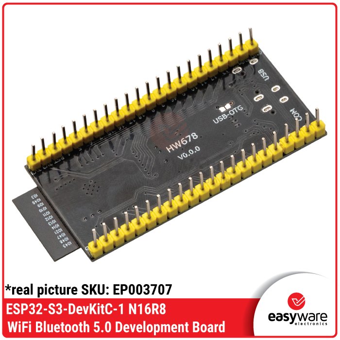 ESP32-S3-DevKitC-1 N16R8 – Board Development WiFi 6 & Bluetooth 5.0 Dual Core 16MB Flash 8MB PSRAM - Image 3