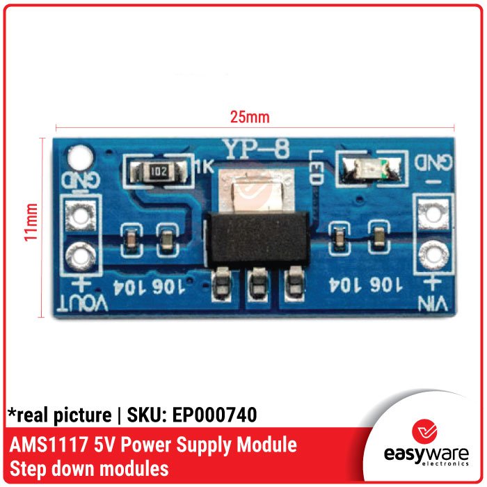 AMS1117 Power Supply Module 3.3V / 5V – Modul Step Down LDO Regulator 800mA - Image 4