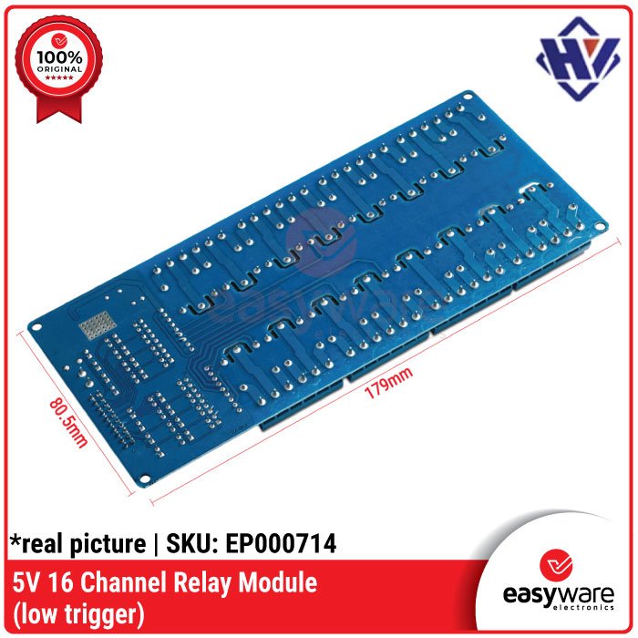 Relay 16 Channel 5V Low Level Trigger – Kontrol Lampu Otomasi Arduino PLC - Image 2