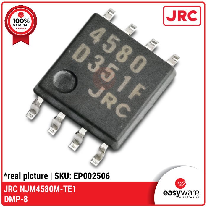 IC Dual Op-Amp NJM4580M NJM4580E RC4580IDR – IC Audio SOP-8 / DMP-8 Original JRC & Texas Instruments - Image 3