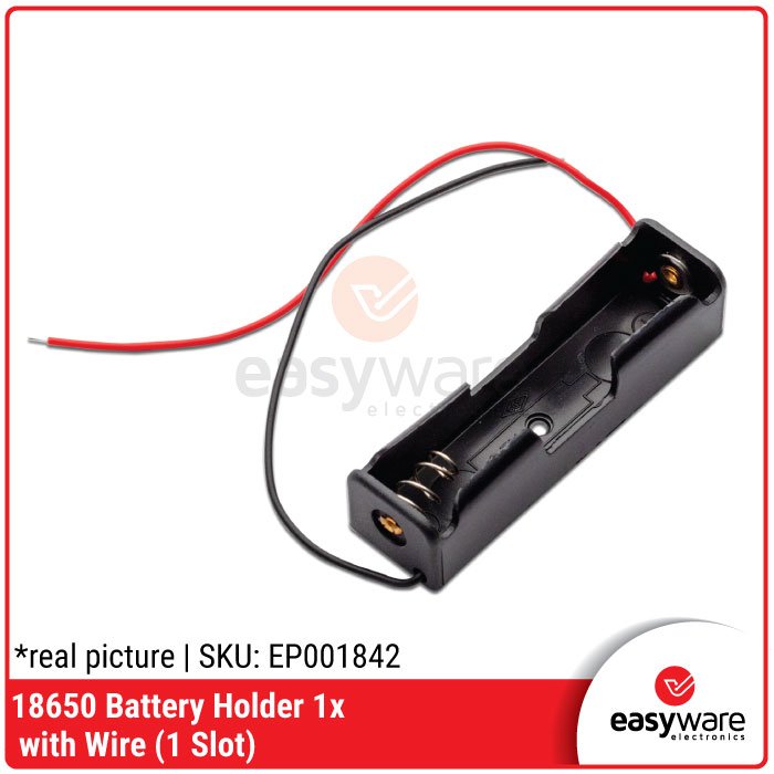 18650 Battery Holder plat 1 Slot 2 Slot 3 Slot 4 Slot With Wire Dudukan Baterai Plat Lempeng Kotak Baterai dengan kabel 18650 Li-ion - Image 4