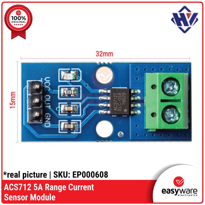 ACS712 Current Sensor Module 5A 20A 30A – Sensor Arus AC DC for Arduino - Image 5