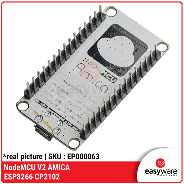 NodeMCU V2 AMICA ESP8266 CP2102 – Modul WiFi Development Board IoT MicroUSB - Image 3