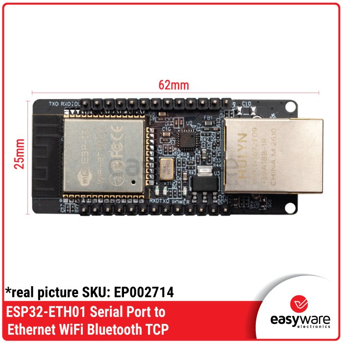 WT32 ETH01 ESP32 ETH01 Serial Port to Ethernet WiFi Bluetooth WT32-ETH01 ESP32-ETH01 TCP RJ45 Gateway Module - Image 7