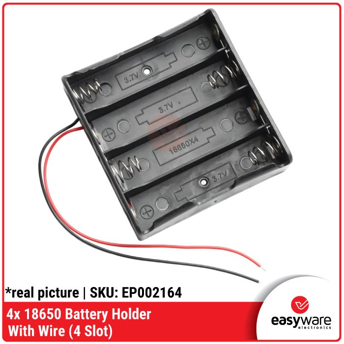 18650 Battery Holder plat 1 Slot 2 Slot 3 Slot 4 Slot With Wire Dudukan Baterai Plat Lempeng Kotak Baterai dengan kabel 18650 Li-ion - Image 8