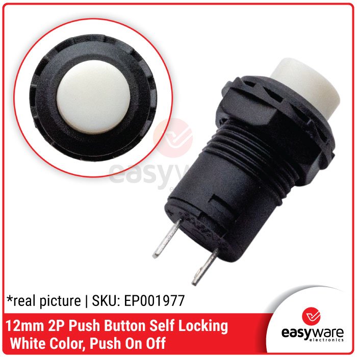 Push Button 12mm Self Lock Push On Tombol Saklar 12mm Switch On All Color - Image 3