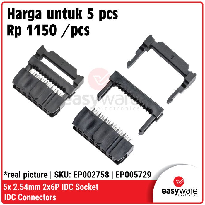 5pcs 2.54mm IDC SOCKET 6P 8P 10P 12P 14P 16P 20P SOCKET FEMALE IDC 2×3 2×4 2×5 2×6 2×7 2×8 2×10 FC-10P FC-16P SOKET IDC CONNECTOR - Image 4
