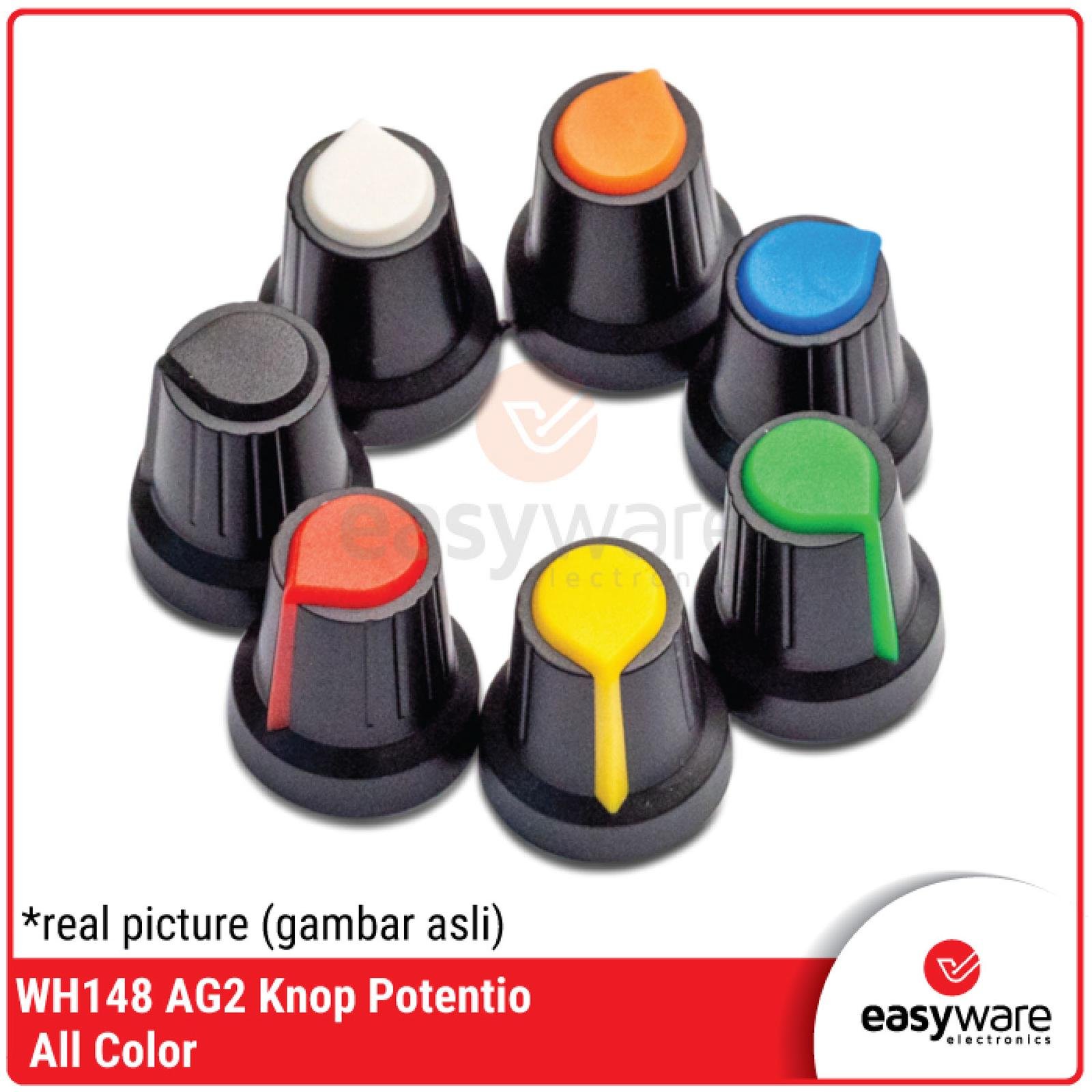 Knob Potentiometer WH148 AG2 15mm x 17mm – Tutup Potensio Variasi all color