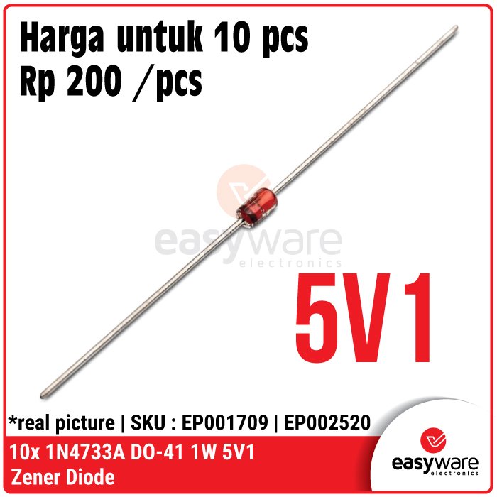 10 Pcs Diode Zener 1Watt DO-41 – Zener Diode 3.3V 5.1V 12V 15V 24V Stabilizer Tegangan - Image 4