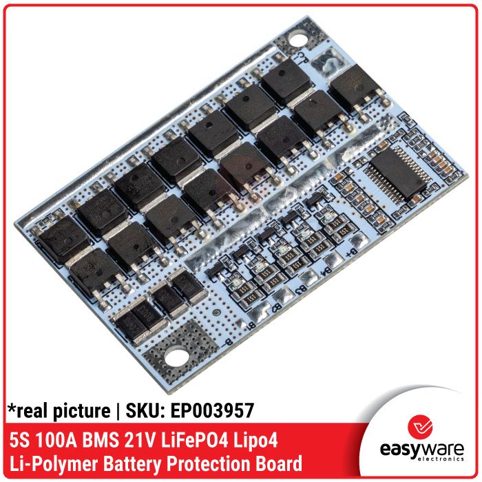 BMS 3S 4S 5S 100A 12.6V 16.8V 21V LiFePO4 Lipo4 Li-Polymer Battery Protection Board High Current - Image 8