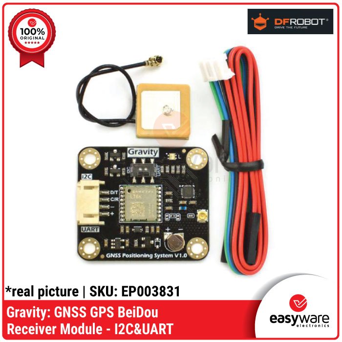 DFRobot Gravity: GNSS GPS BeiDou Receiver Module – I2C & UART