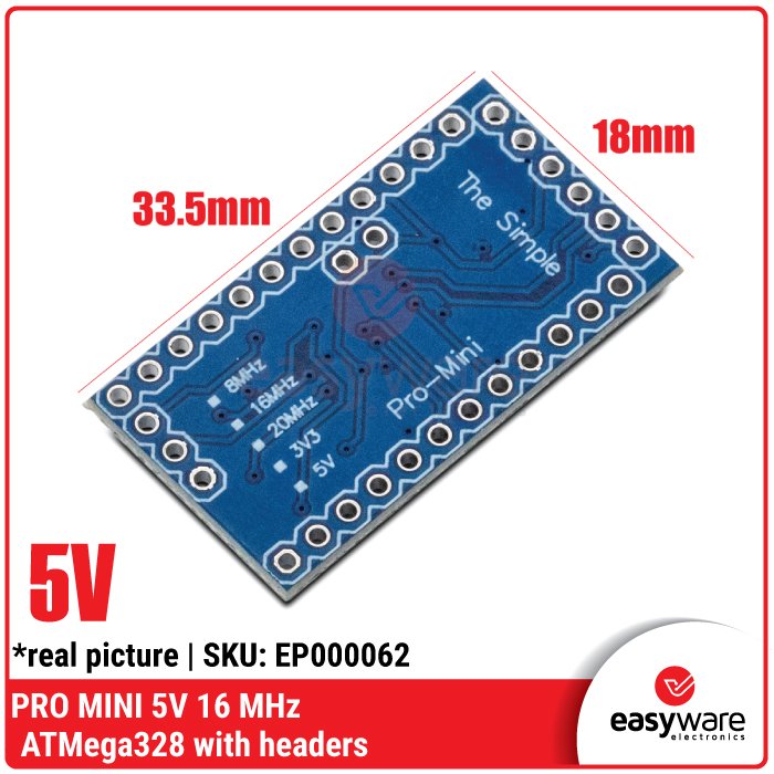PRO MINI 5V 16MHz ATmega328P with Headers – Arduino Pro Mini Board Compatible - Image 2