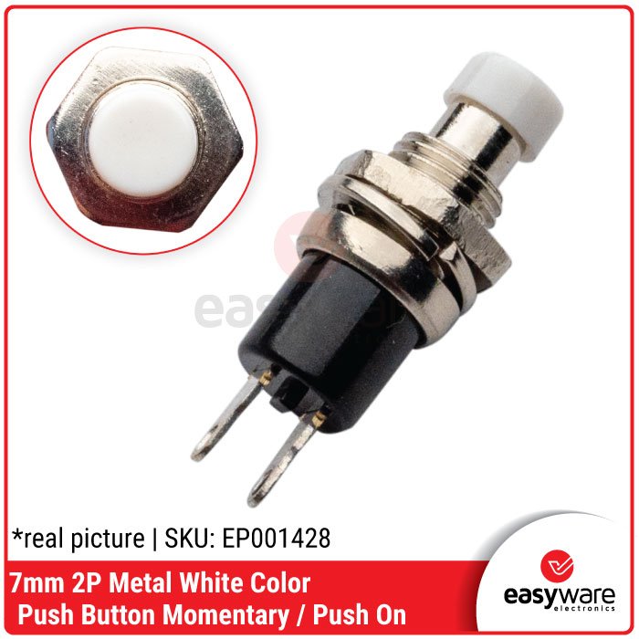 Push Button Switch DS-110 3A 250V Momentary – Saklar Tekan Lepas 7mm Metal - Image 8
