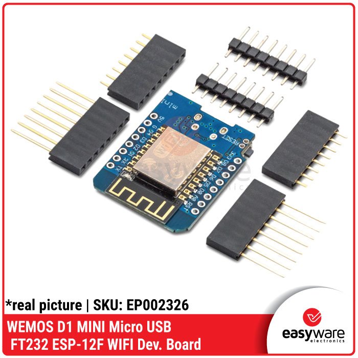 WEMOS D1 MINI ESP8266 ESP-12F WiFi Board – Micro USB / Type C CH340 / FT232 - Image 5
