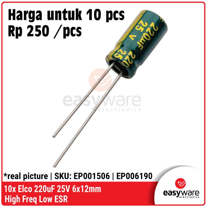10x Elco High Frequency Low ESR Elco 100uF/50V/63V 220uF/16V/25V/35V Elektrolit Kapasitor - Image 4
